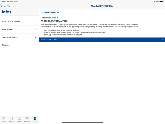 Zrzuty ekranu AGRITECHNICA iPad 