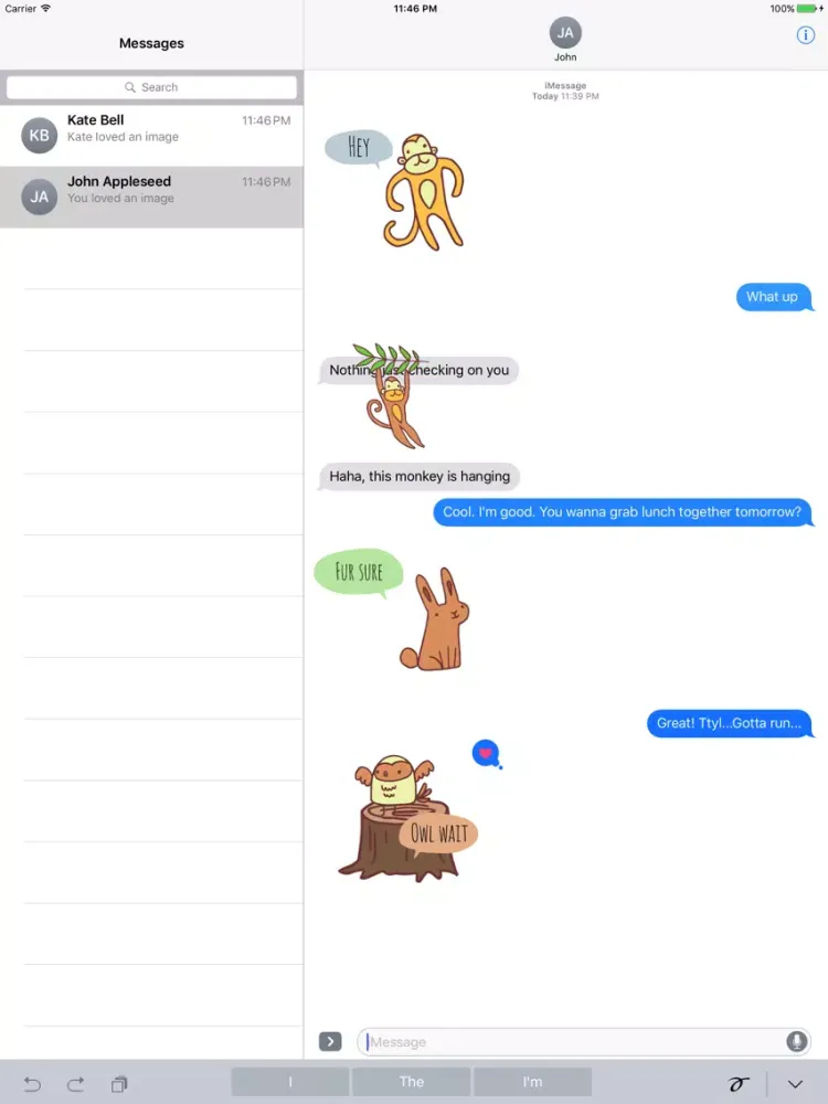 Zoo Friends - Fun Animal Puns with Speech Bubbles iPad 应用截图