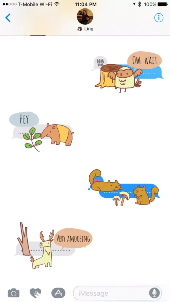 Zoo Friends - Fun Animal Puns with Speech Bubbles应用截图
