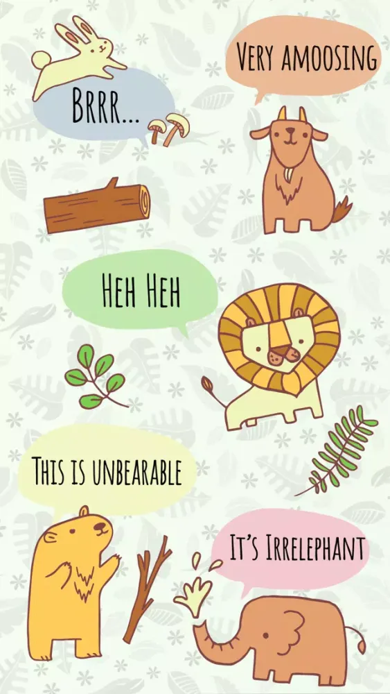 Zoo Friends - Fun Animal Puns with Speech Bubbles应用截图