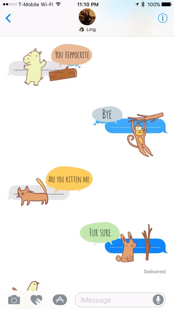 Zoo Friends - Fun Animal Puns with Speech Bubbles应用截图