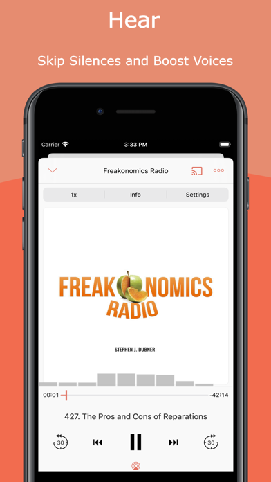 Ảnh chụp màn hình của Podcast Player RSSRadio