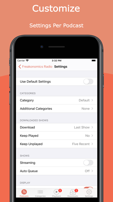 Ảnh chụp màn hình của Podcast Player RSSRadio