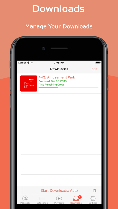 Ảnh chụp màn hình của Podcast Player RSSRadio