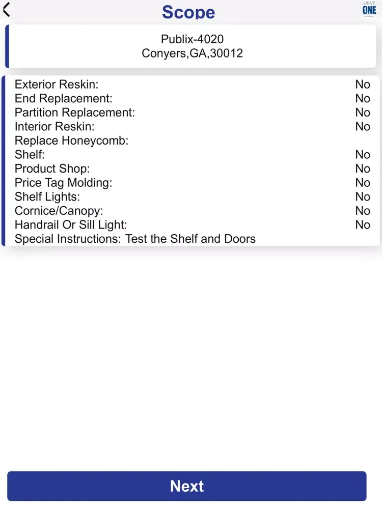 SURVEY ONE iPad  Screenshots