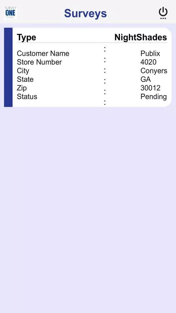 SURVEY ONE Screenshots