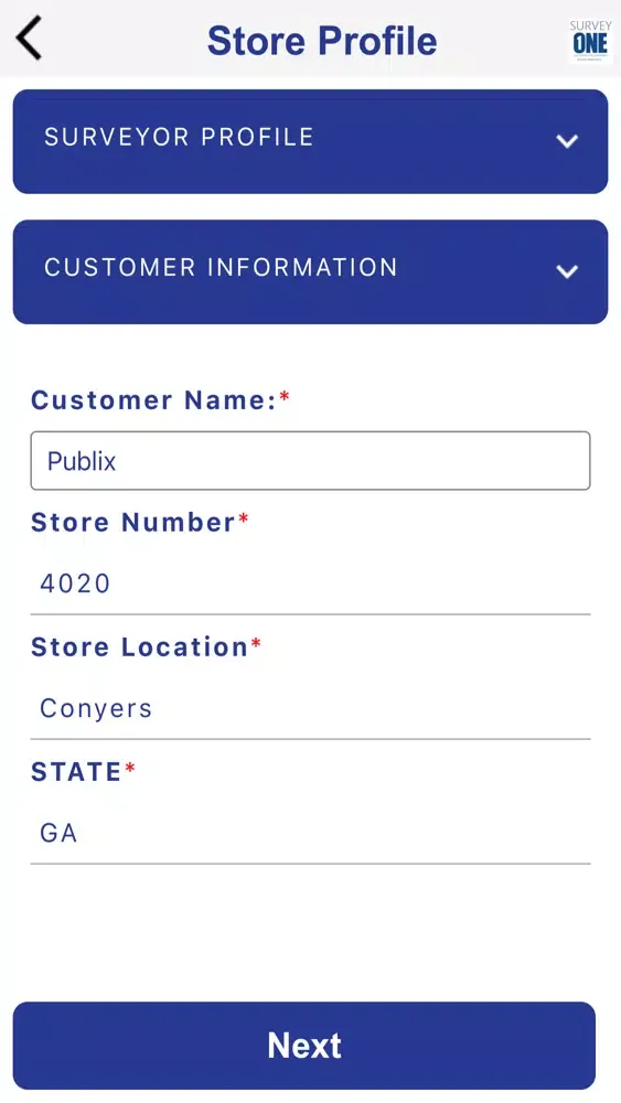 SURVEY ONE Screenshots