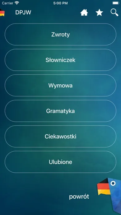 Tangkapan skrin Rozmówki Spróbuj po niemiecku