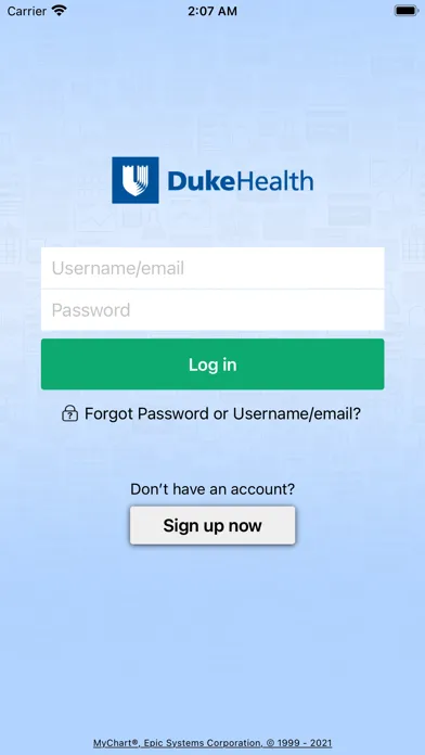 My Duke Health Screenshots