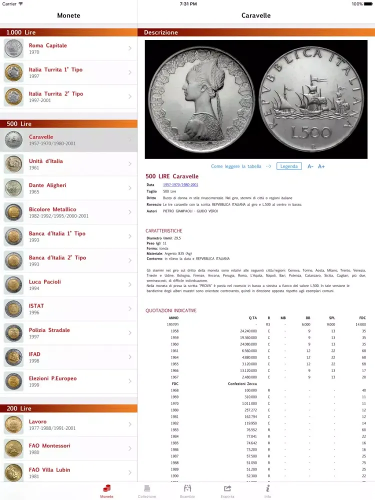 Captures d'écran de Lira Monete Repubblica - Lite iPad 