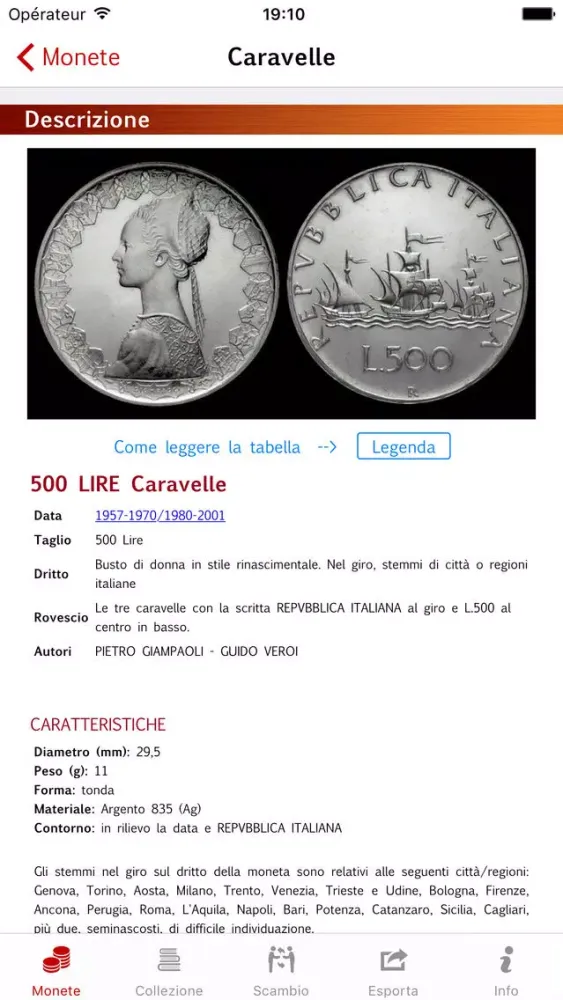Captures d'écran de Lira Monete Repubblica - Lite