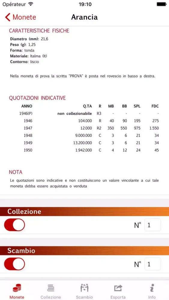 Captures d'écran de Lira Monete Repubblica - Lite