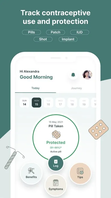 Ảnh chụp màn hình của Ease: Birth Control Reminder