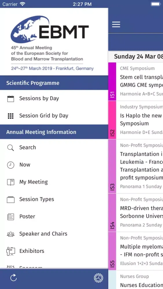 Zrzuty ekranu EBMT 2019