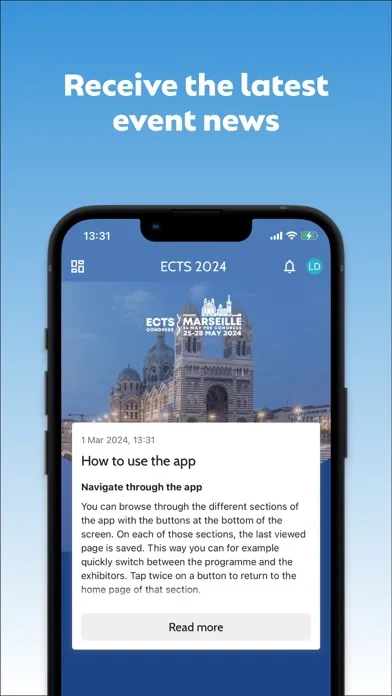 Capturas de pantalla de ECTS Society App