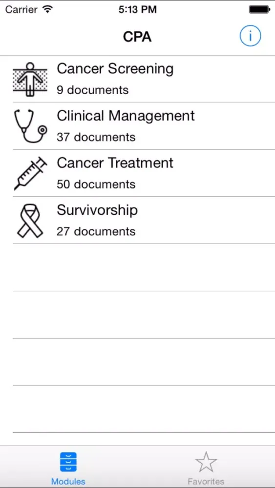 Zrzuty ekranu Clinical Practice Algorithms