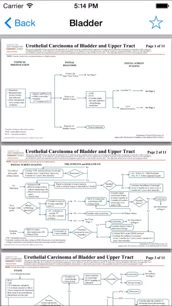 Zrzuty ekranu Clinical Practice Algorithms