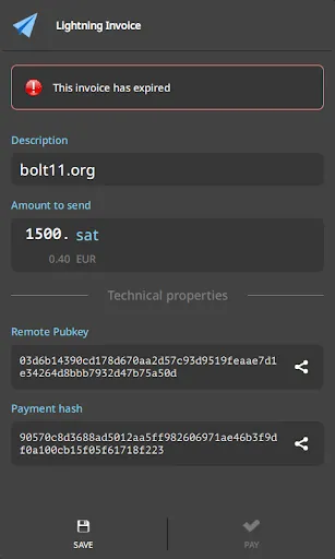 Capturas de tela do Electrum Bitcoin Wallet