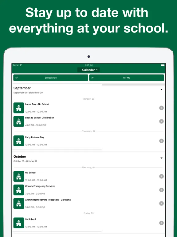 Evergreen Lutheran High School iPad  스크린샷