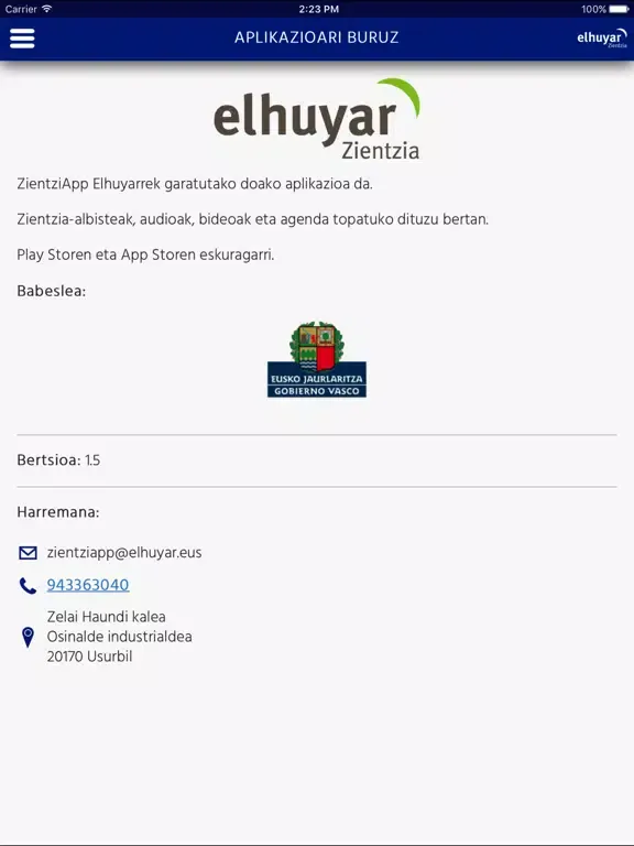 ZientziApp iPad  স্ক্রিনশট