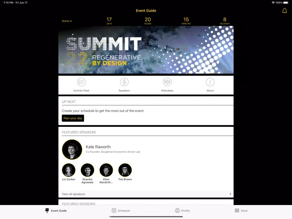 ภาพหน้าจอของ EMF Events iPad 