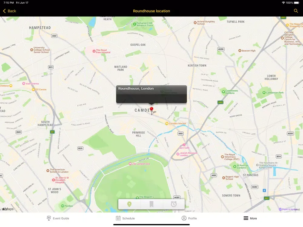 ภาพหน้าจอของ EMF Events iPad 