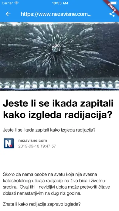 Captures d'écran de Novine BiH