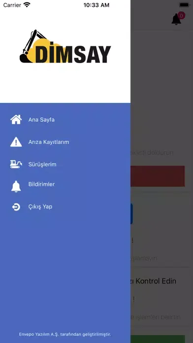 Dimsay İş Makinası Yönetim应用截图