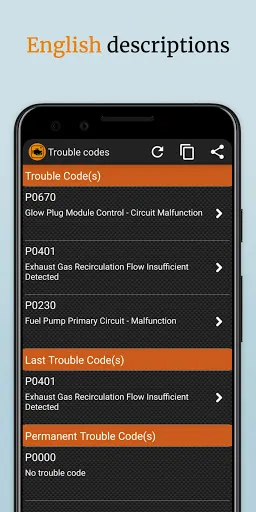 EOBD Facile: OBD 2 Car Scanner Screenshots