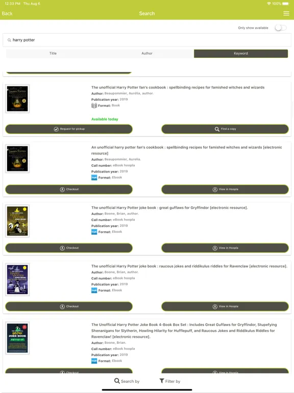 Capturas de pantalla de O'Neal Library iPad 
