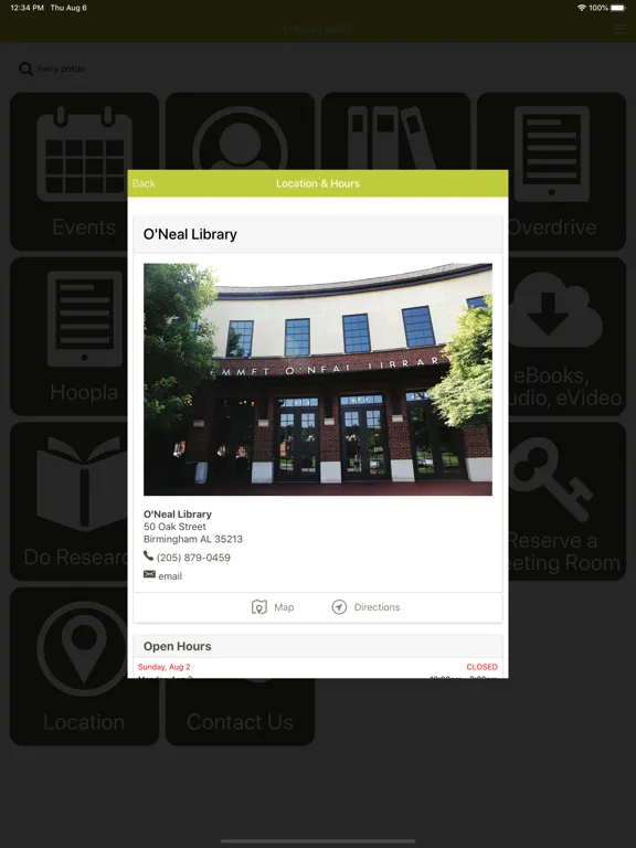 Capturas de pantalla de O'Neal Library iPad 