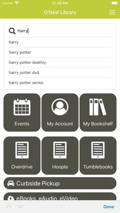 Capturas de pantalla de O'Neal Library