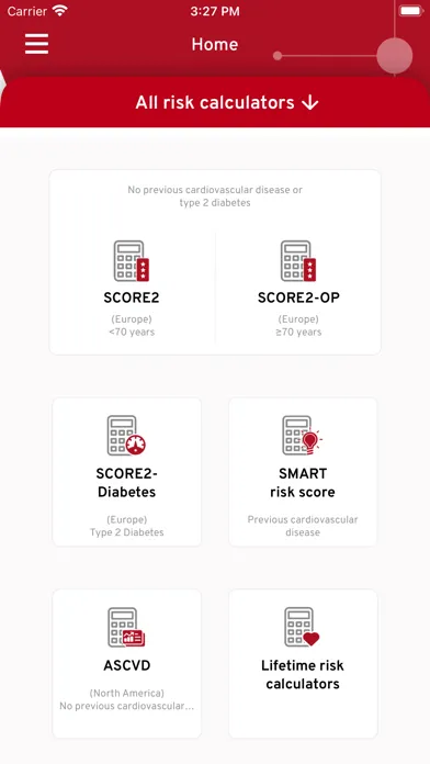 ESC CVD Risk Calculation應用截圖