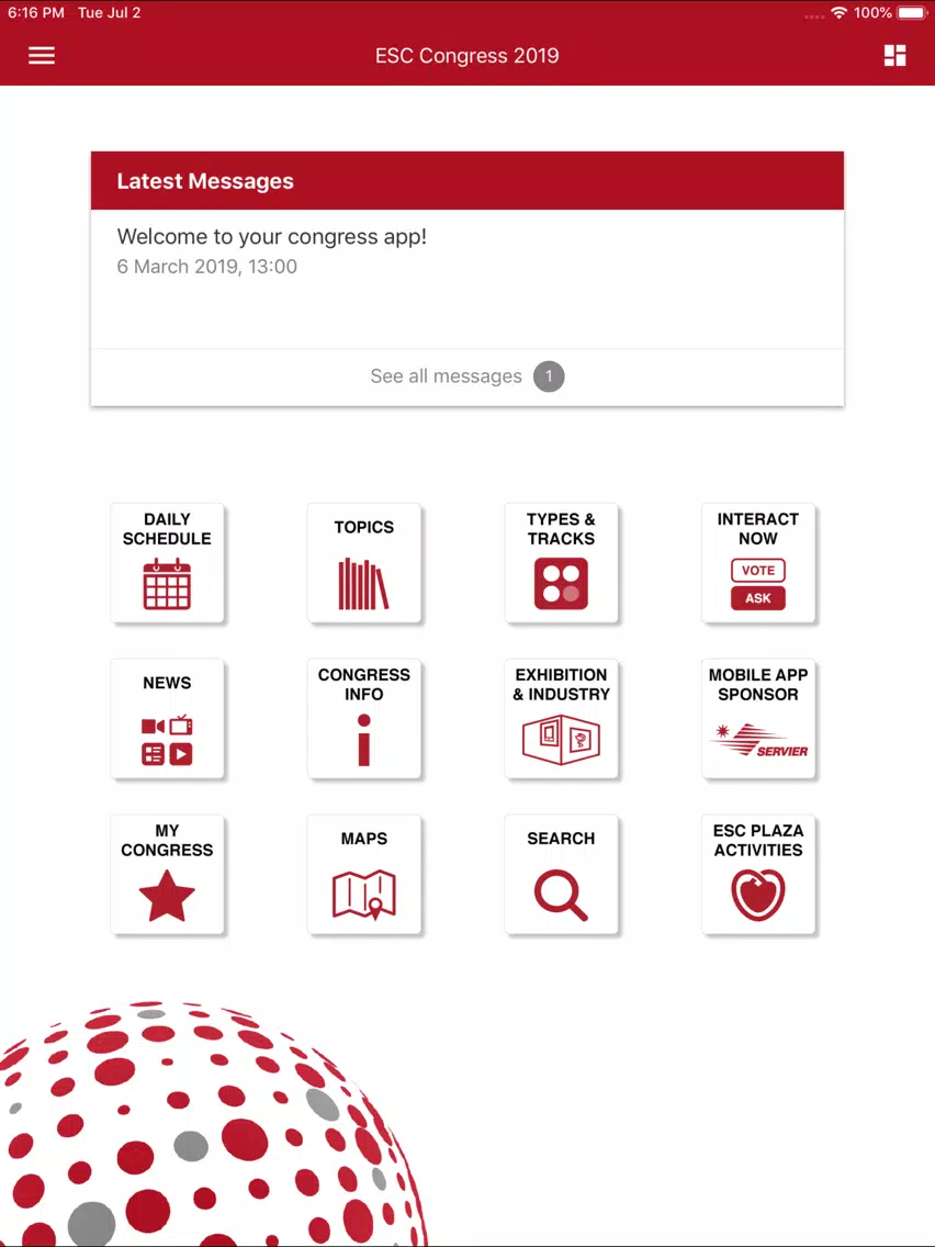 ESC Congresses iPad  Screenshots