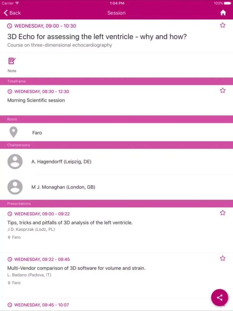 EuroEcho-Imaging 2017 iPad  Screenshots
