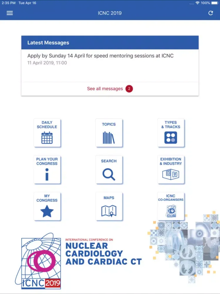 Captures d'écran de ICNC 2019 iPad 