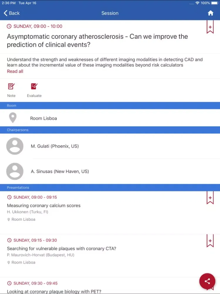 Captures d'écran de ICNC 2019 iPad 