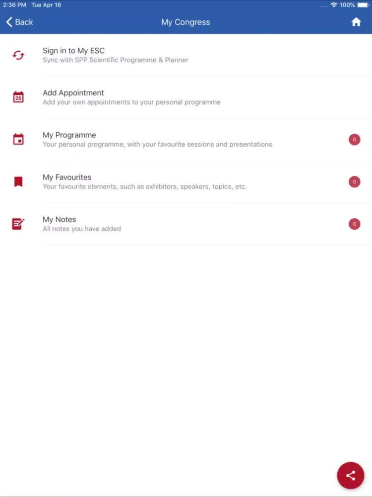 Captures d'écran de ICNC 2019 iPad 