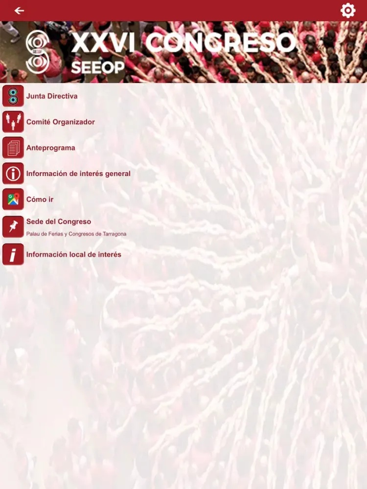 Screenshot di 26 congreso SEEOP iPad 