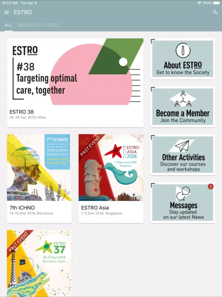 Скриншоты ESTRO iPad 