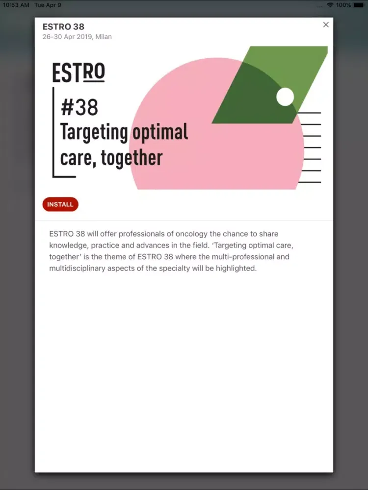 Скриншоты ESTRO iPad 