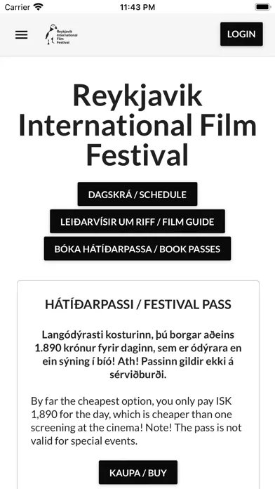 Zrzuty ekranu Reykjavík Intl Film Festival