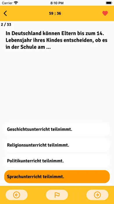 Zrzuty ekranu Germany Einbürgerungstest 2023