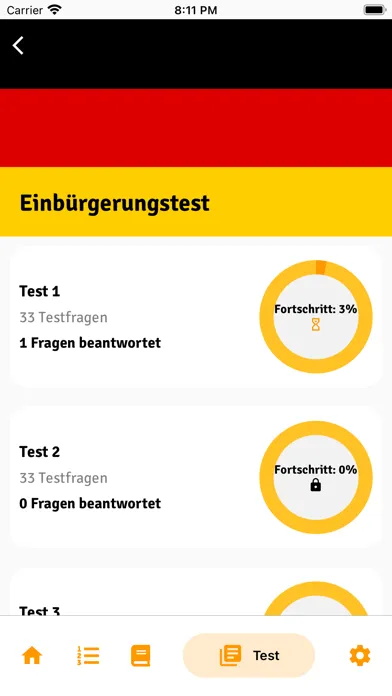 Zrzuty ekranu Germany Einbürgerungstest 2023