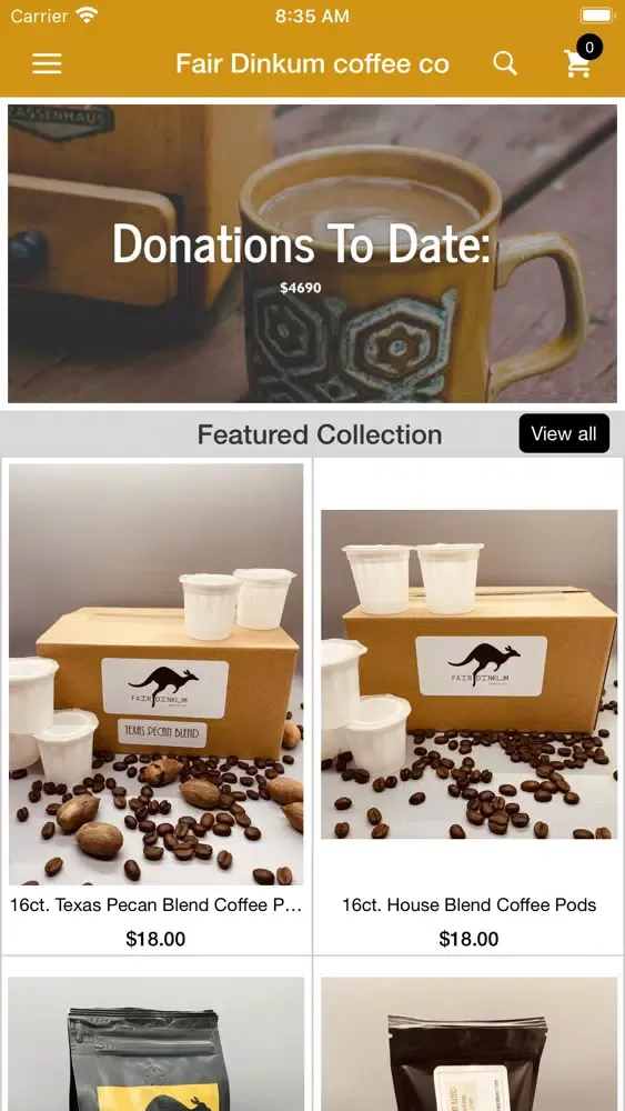 Zrzuty ekranu Fair Dinkum Coffee Co.