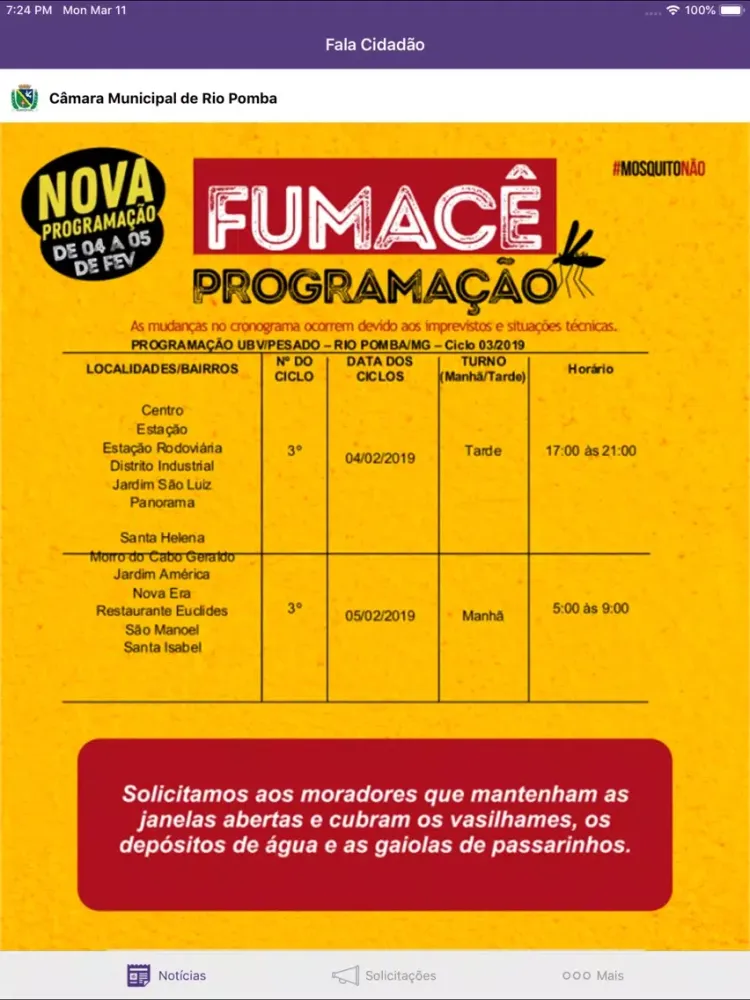 Capturas de pantalla de Fala Cidadão Rio Pomba MG iPad 