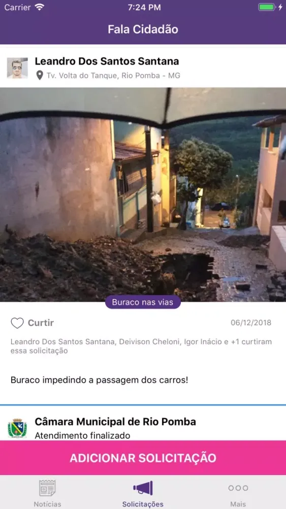 Capturas de pantalla de Fala Cidadão Rio Pomba MG