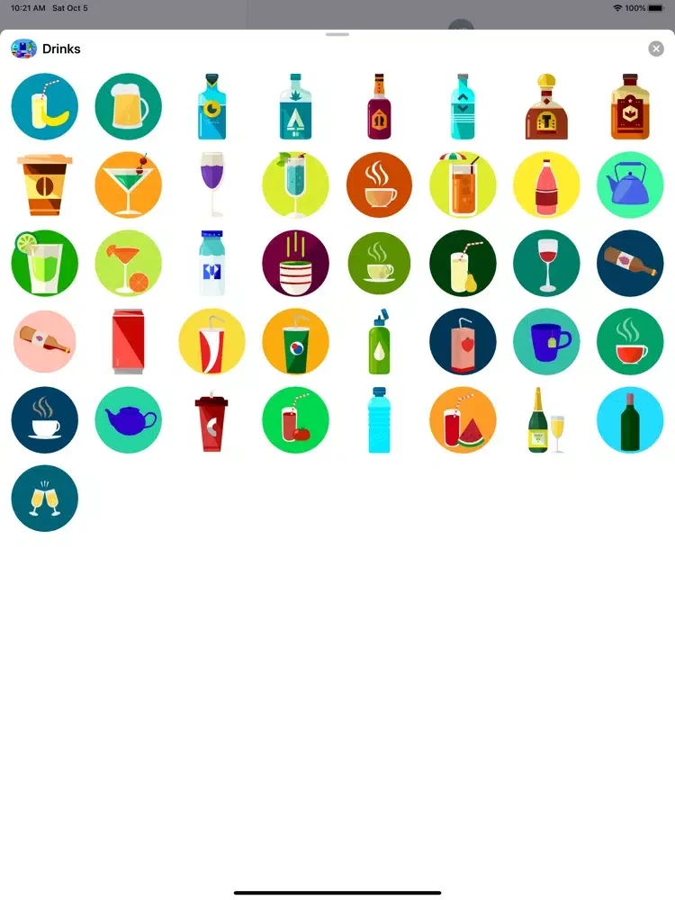 Capturas de pantalla de Drinks Sticker Pack iPad 