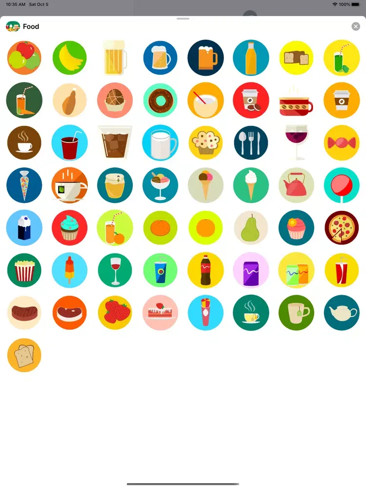 Скриншоты Food Stickers Pack iPad 