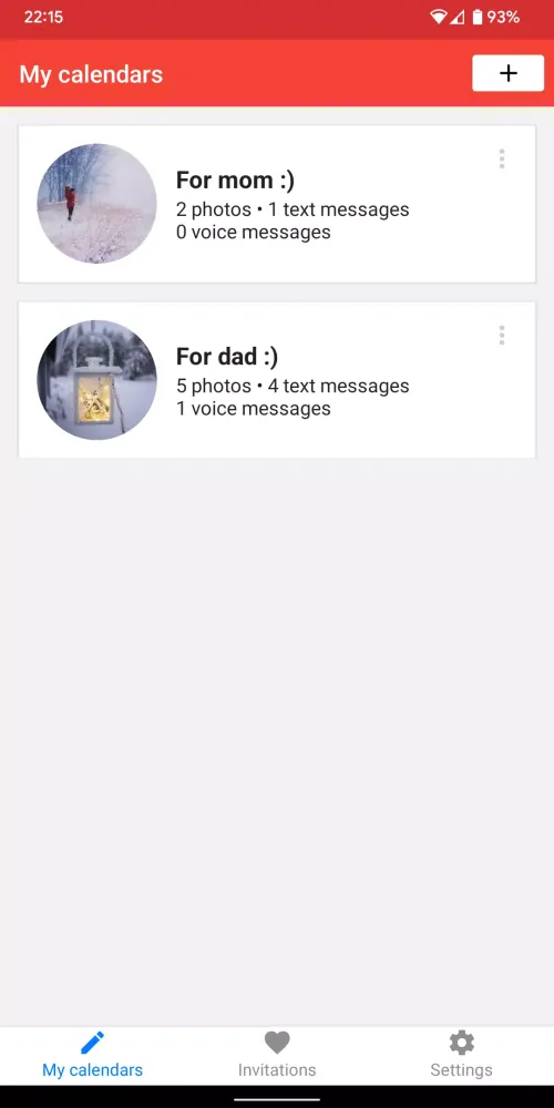 MyAdvent Screenshots